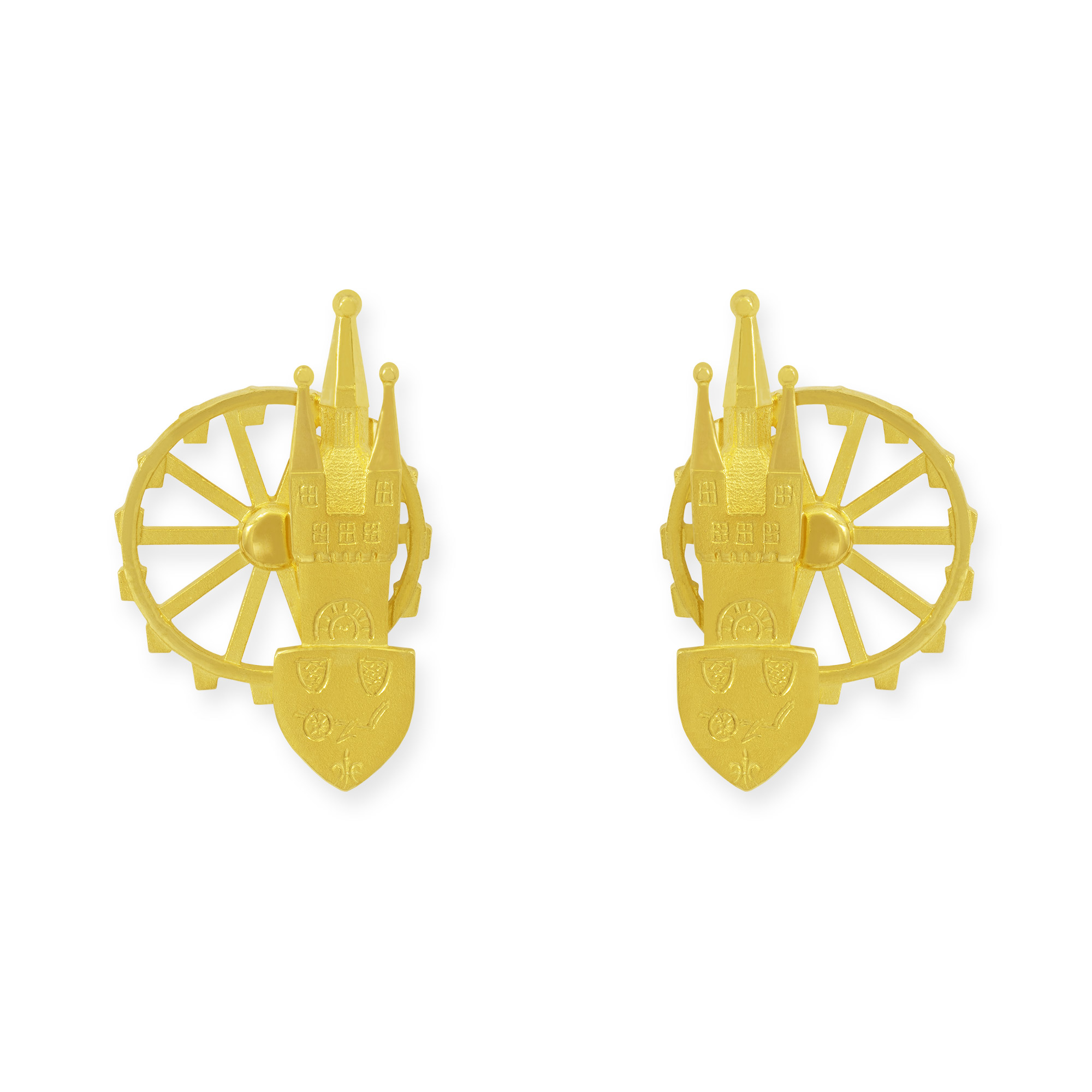 LESER Ohrstecker- Stadtschmuck Riesenrad Straubing Gelbgold
