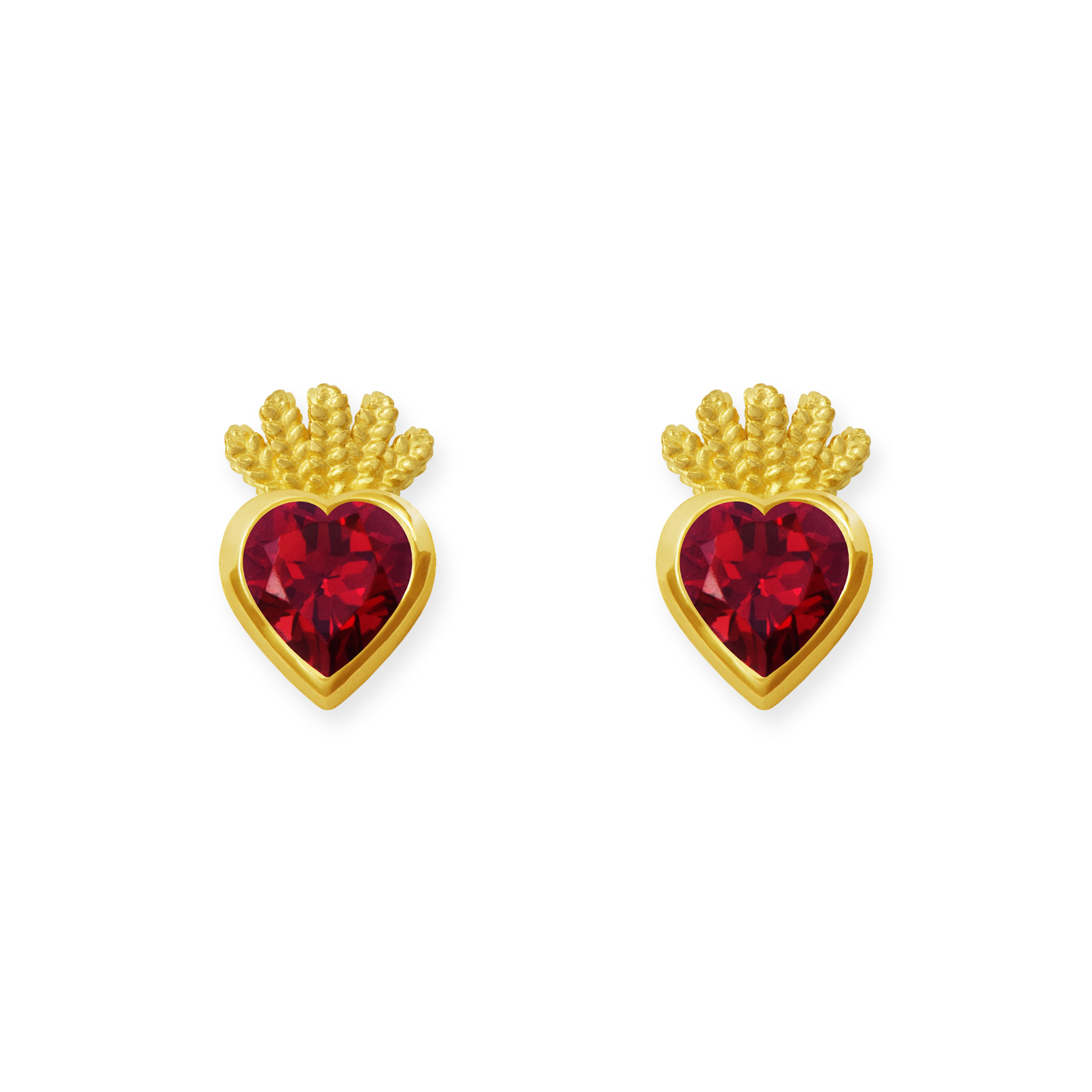 LESER Ohrstecker- Stadtschmuck Granat 750 Gelbgold LESER Ohrstecker- Stadtschmuck Granat 750 Gelbgold