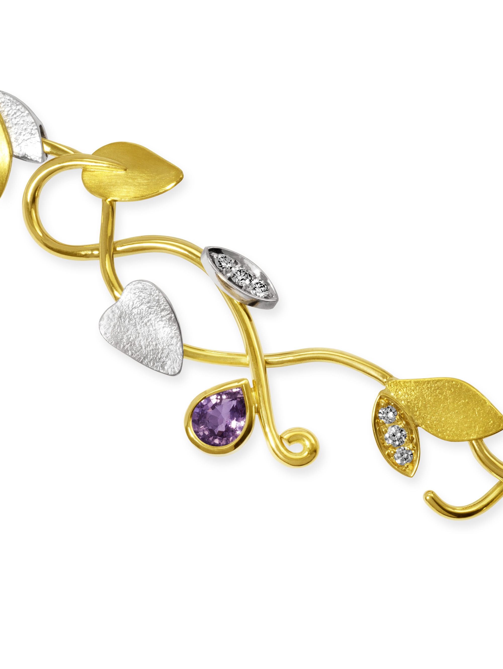 LESER Blaettercollier-750GG-750WG-Saphir-Citrin-Brillanten-121574 LESER Blaettercollier-750GG-750WG-Saphir-Citrin-Brillanten-121574