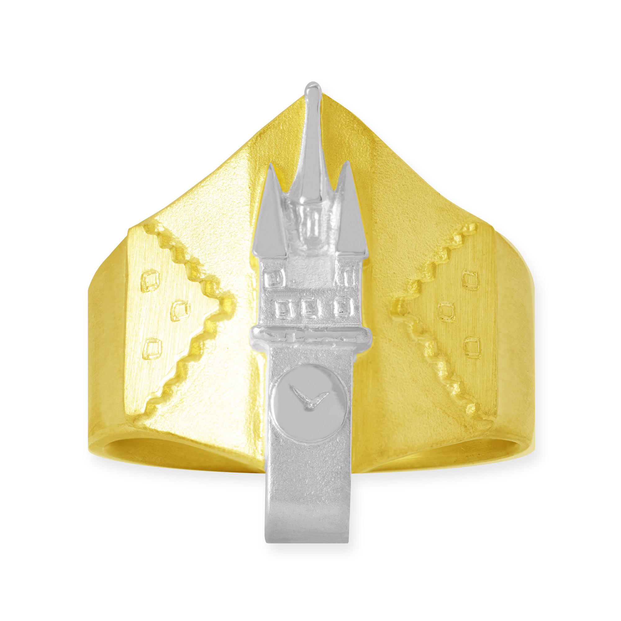 LESER Ring- Stadtturm Gelbgold Weissgold