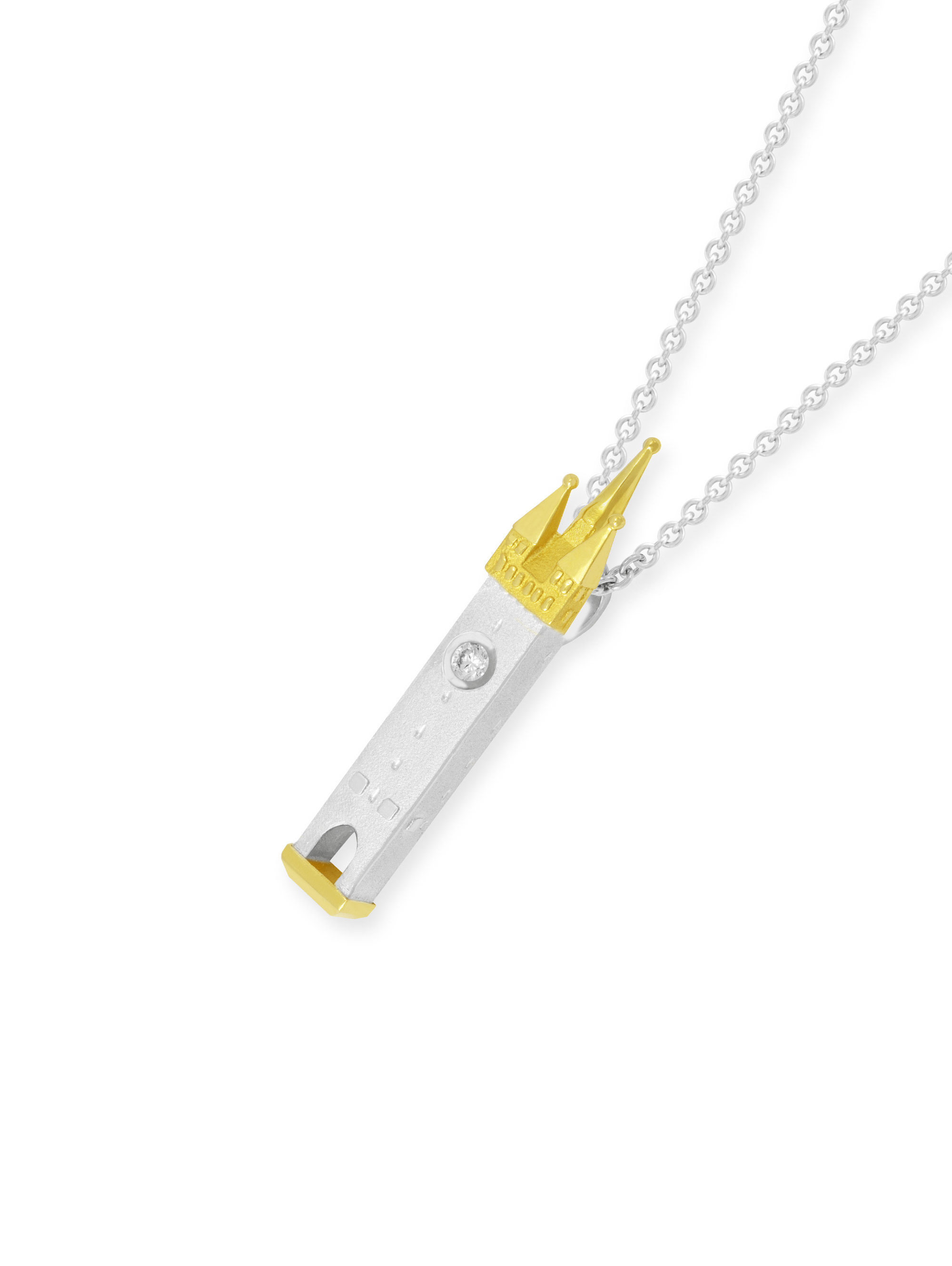LESER Anhaenger- Stadtturm Gelbgold Silber